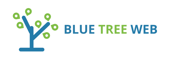 blue tree web logo
